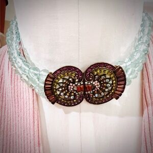 Heidi Daus VERY Vintage choker necklace with Swarovski crystals, hand knotted